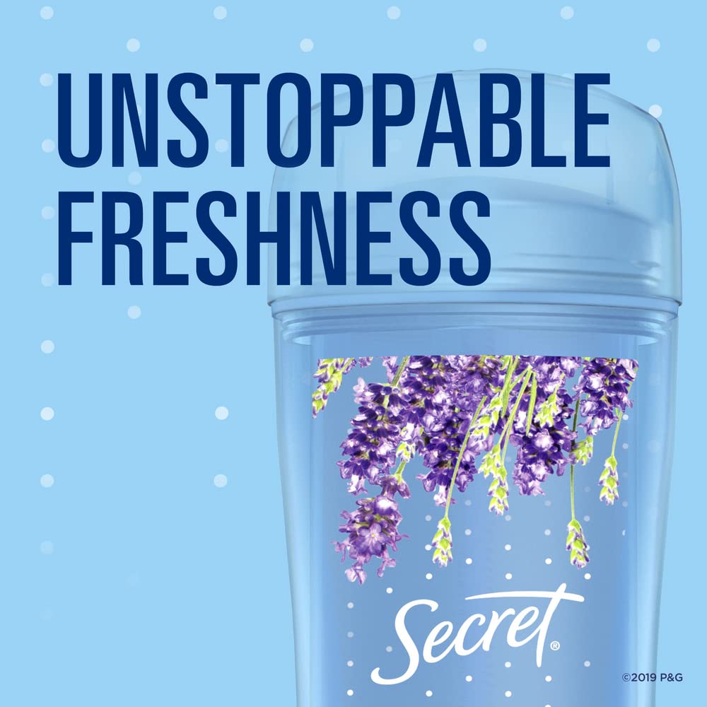 Secret Antiperspirant and Deodorant for Women Refreshing Lavender, Clear Gel, 3.4 oz (Pack of 3) - Image 8